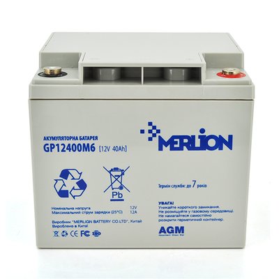 Аккумулятор MERLION AGM GP12400M6 12 V 40 Ah ( 196 x 165 x 175 ) Q1 6016 фото
