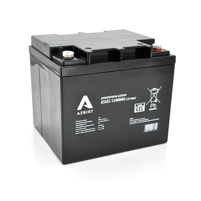 Аккумулятор AZBIST Super GEL ASGEL-12400M6, Black Case, 12V 40.0Ah (196 x165 x 173) Q1 01365 фото