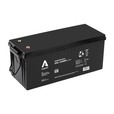 Акумулятор AZBIST Super GEL ASGEL-122000M8, Black Case, 12V 200.0Ah ( 522 x 240 x 219) Q1 18067 фото