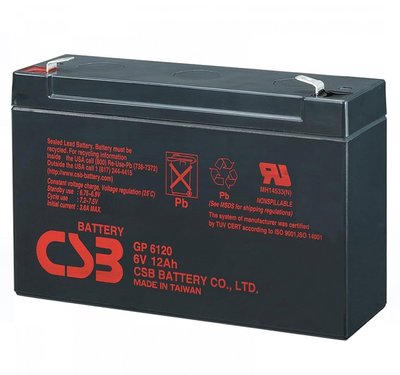 Акумуляторна батарея CSB GP6120, 6V 12Ah (150 x 50 x 95 (100) Q10 06589 фото