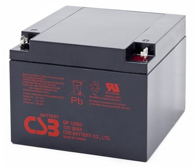 Аккумуляторная батарея CSB GP12260, 12V 26Ah (166х175х125 мм), Q2 05668 фото